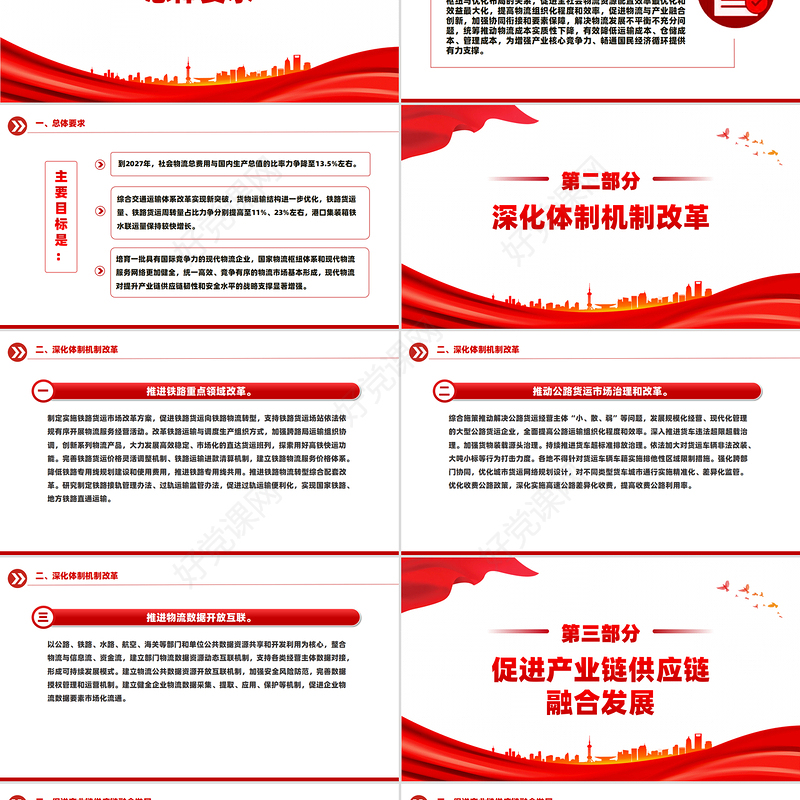2024《有效降低全社会物流成本行动方案》PPT课件模板