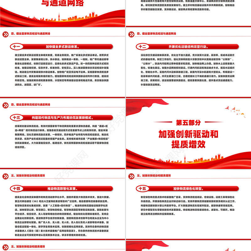 2024《有效降低全社会物流成本行动方案》PPT课件模板