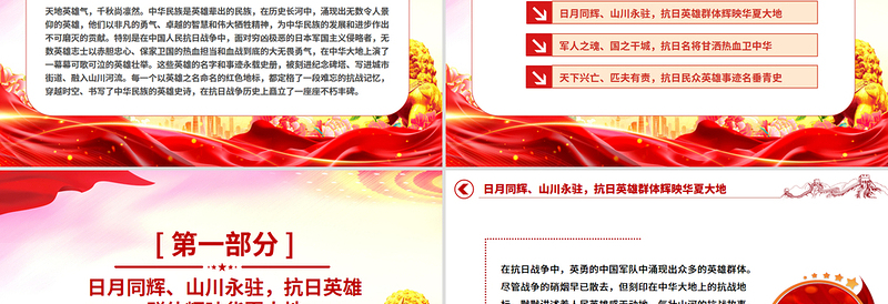 2025重温抗日英雄故事PPT纪念抗日战争胜利80周年微党课