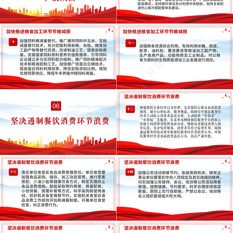 粮食节约行动方案PPT高度重视节粮减损工作降低粮食损耗浪费刹住浪费粮食的不良风气宣教党课课件
