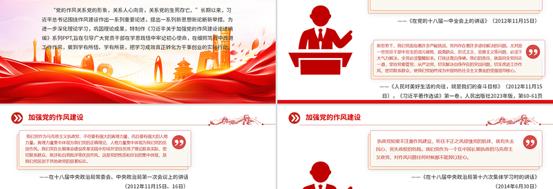 2025《习近平关于加强党的作风建设论述摘编》（一）PPT大气创意作风建设专题党课