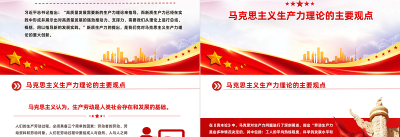 马克思主义生产力理论的重大创新PPT大气简洁新质生产力解读课件