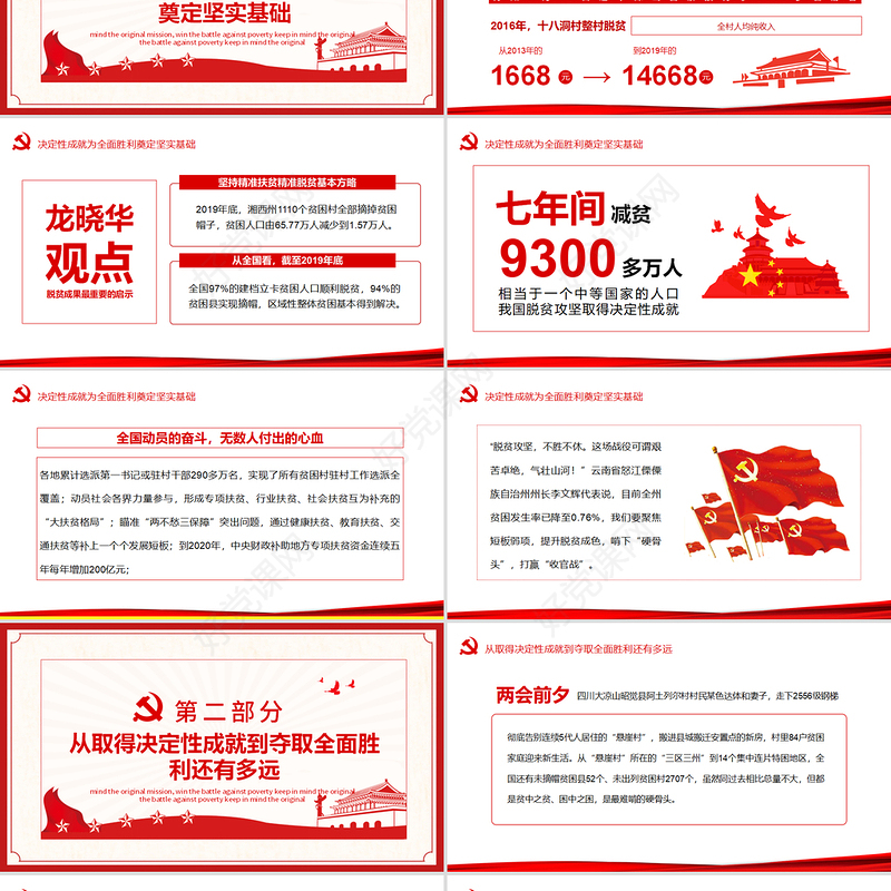 决战决胜脱贫攻坚从取得决定性成就到夺取全面胜利动态PPT4