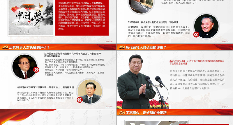 纪念红军长征胜利80周年党课党史PPT