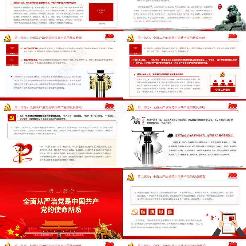 2021充分认识全面从严治党的重大意义PPT着力营造高质量发展良好政治生态廉政廉洁党课下载