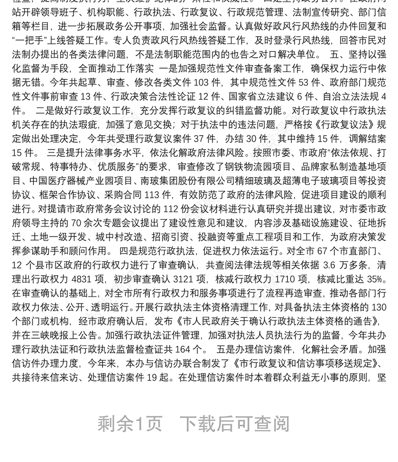 全面落实从严治党主体责任情况报告