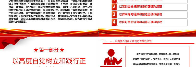 树立和践行以人民为中心的政绩观ppt简洁党政新时代政绩观微党课