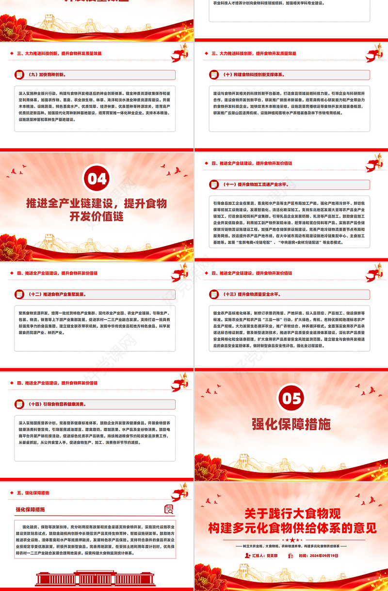 2024关于践行大食物观构建多元化食物供给体系的意见PPT课件