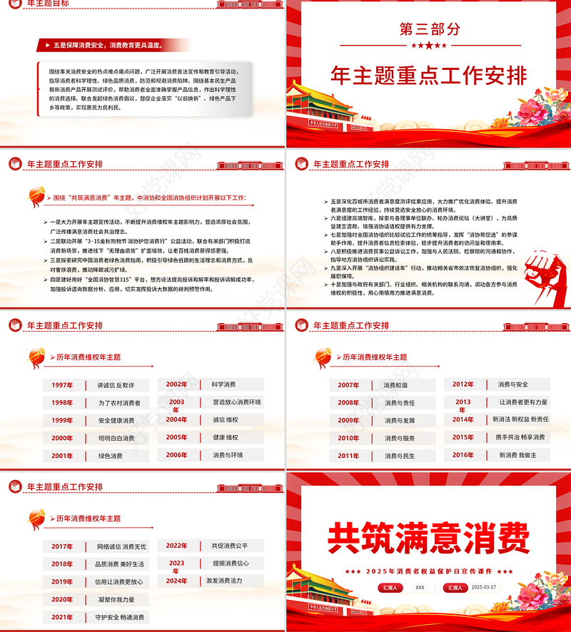 精美时尚共筑满意消费PPT315消费者权益保护日主题课件