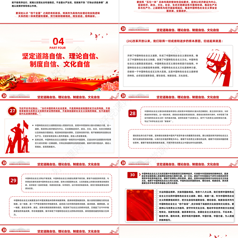 2023中国共产党领导是中国特色社会主义最本质的特征精美大气习近平新时代中国特色社会主义思想学习纲要——关于当代中国发展进步的根本方向