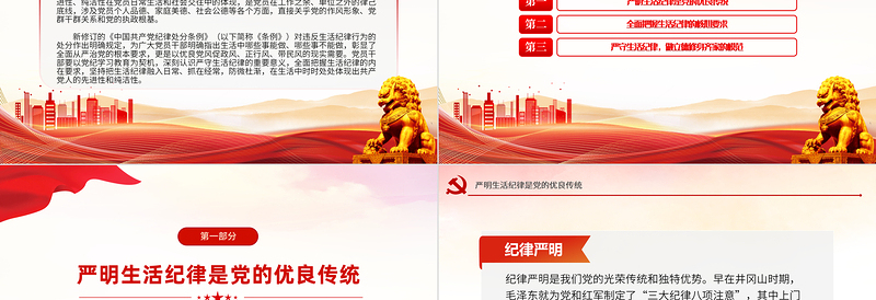 2024严守生活纪律融入日常抓在经常PPT党政风六大纪律党纪学习党课