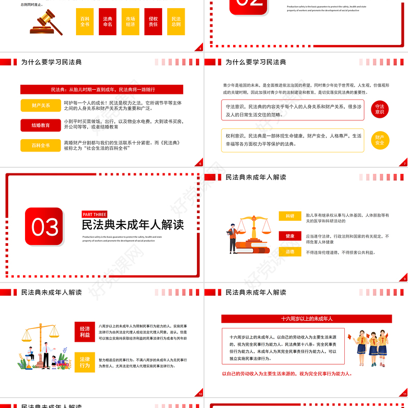 2021中小学生民法典主题班会PPT法制教育进校园学生法律知识培训讲座课件