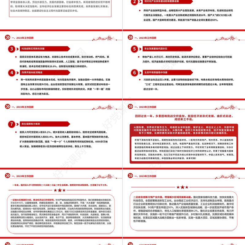 精美党政风2024政府工作报告全文使命重在担当奋斗创造未来PPT