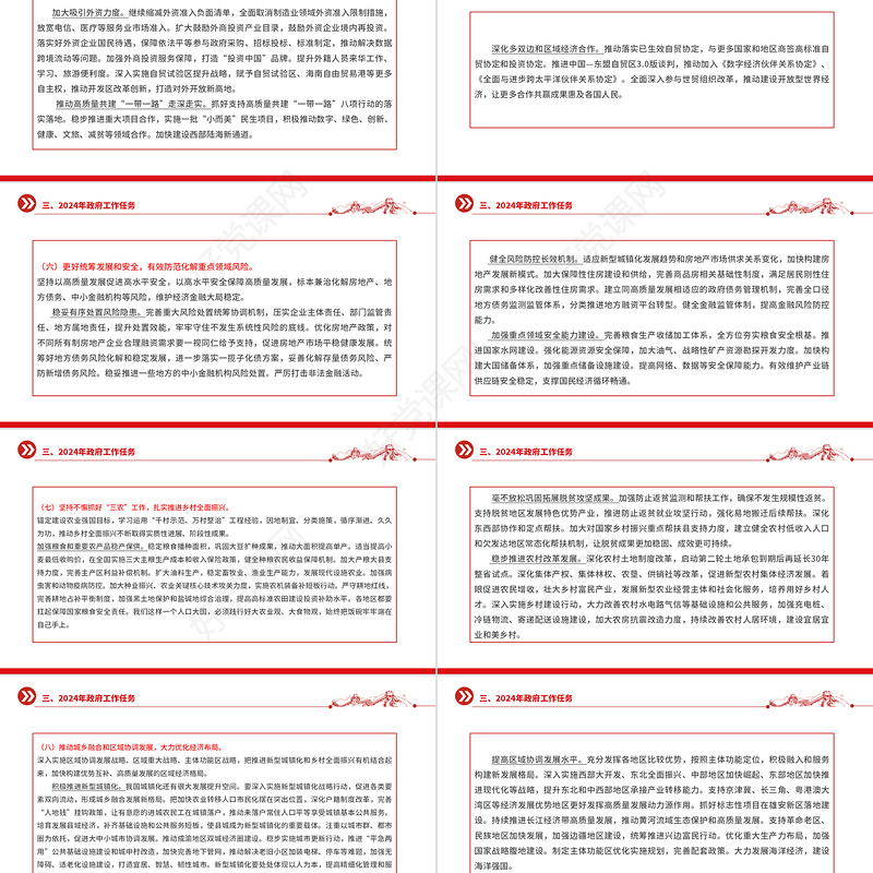 精美党政风2024政府工作报告全文使命重在担当奋斗创造未来PPT
