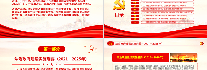 2021-2025法治政府建设实施纲要学习解读党课PPT