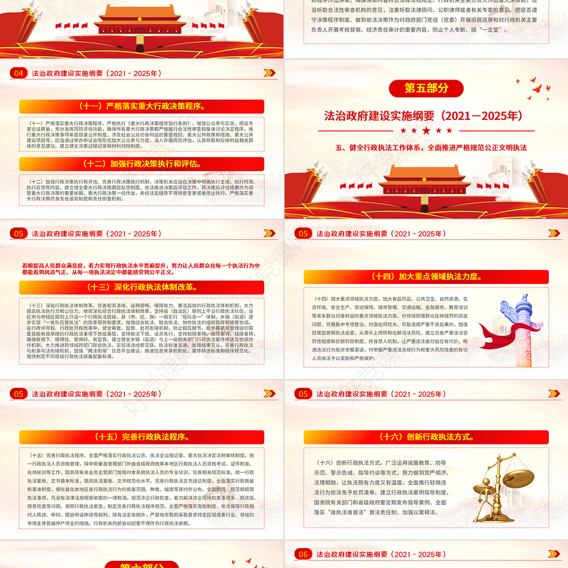 2021-2025法治政府建设实施纲要学习解读党课PPT