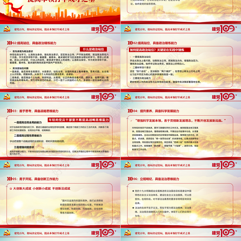 2021风雨苍黄百年路高歌奋进新时代PPT七一建党节热烈庆祝中国共产党成立100周年专题党课