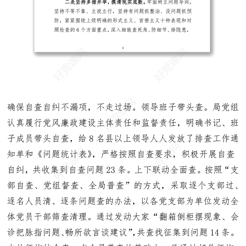 局党组关于开展作风建设自查自纠情况报告