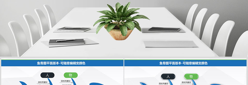 品管圈QC专用图表-鱼骨图柏拉图冰山图甘特图等PPT模板