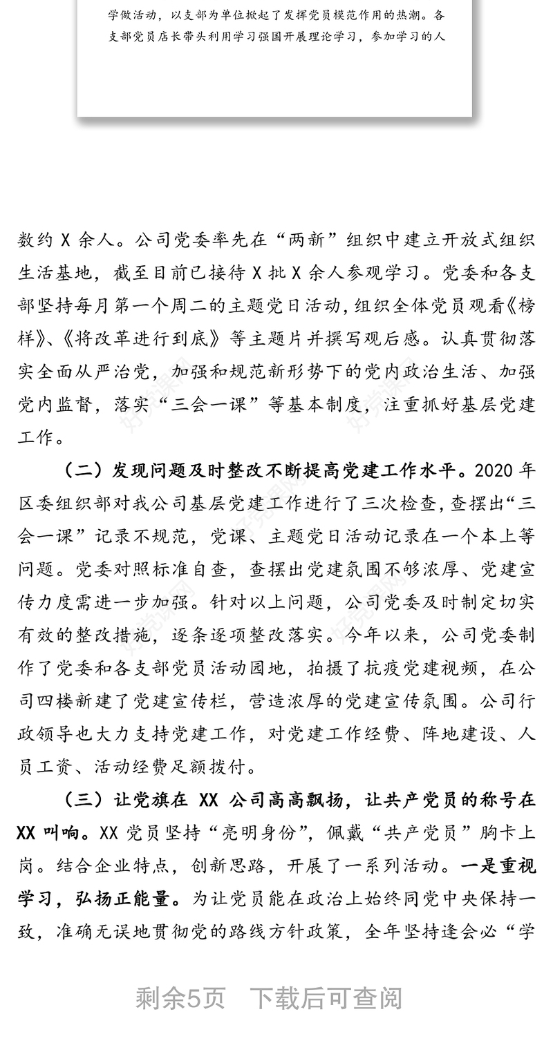 强化党建责任打造“红色引擎”全力驱动民营企业经济强劲发展-向市委党建工作调研组的专题汇报