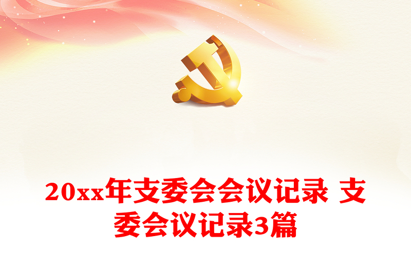 20xx年支委会会议记录 支委会议记录3篇