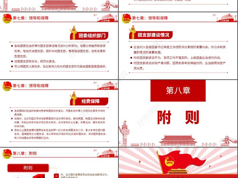 原创中国共产主义青年团支部工作条例学习解读PPT