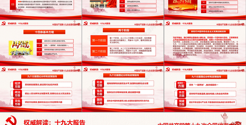 2019党的十九大报告PPT模板
