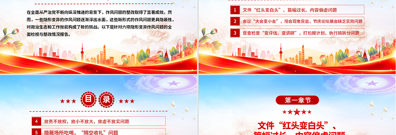 2025隐形变异作风问题的检视与整改PPT简洁大气党的作风建设党课