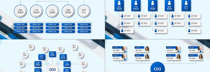 企业组织架构图PPT模板