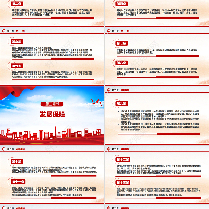 《城市公共交通条例》PPT简洁风城市现代化建设课件下载