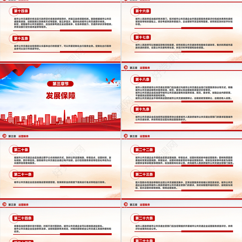 《城市公共交通条例》PPT简洁风城市现代化建设课件下载