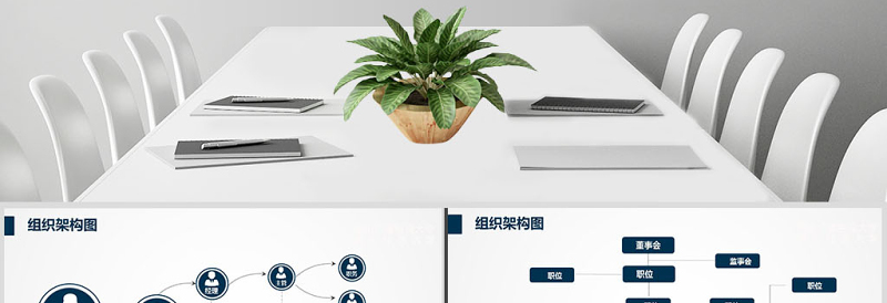 企业组织架构管理流程图PPT模板