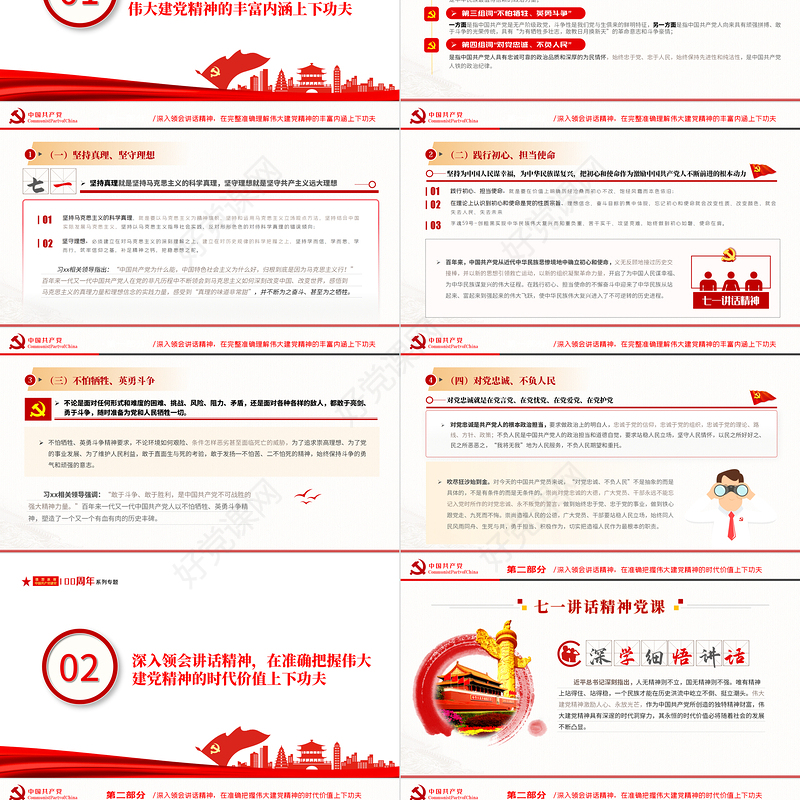 2021深学细悟讲话精神忠诚履行监督职责PPT完整解读学习贯彻“七一”重要讲话精神专题宣讲报告专题辅导模板