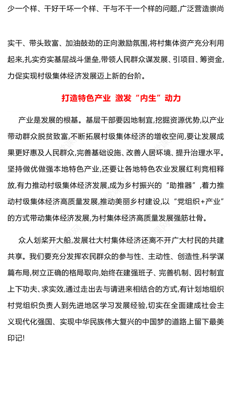 2024发挥党建引领作用壮大村集体经济乡村振兴PPT课件(讲稿)