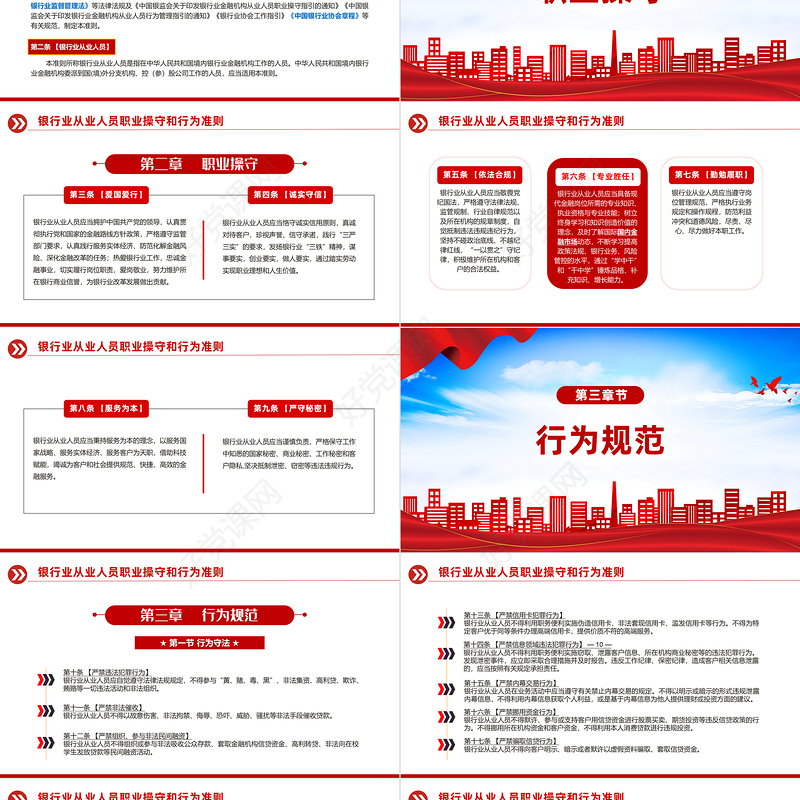 新版《银行业从业人员职业操守和行为准则》PPT课件