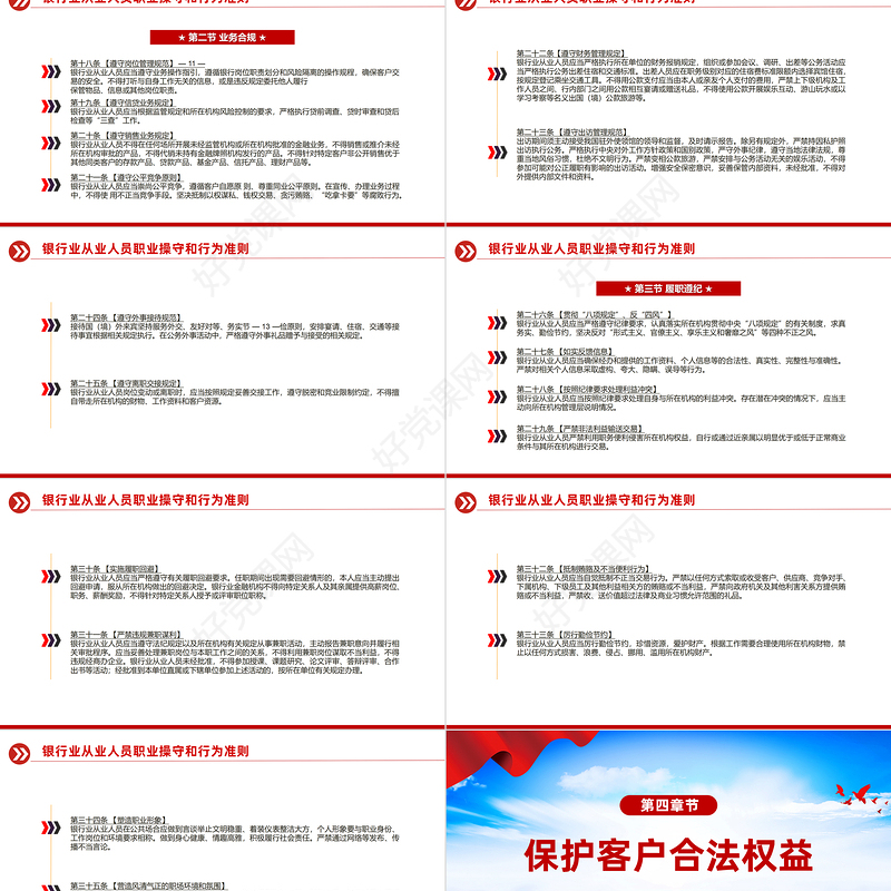 新版《银行业从业人员职业操守和行为准则》PPT课件