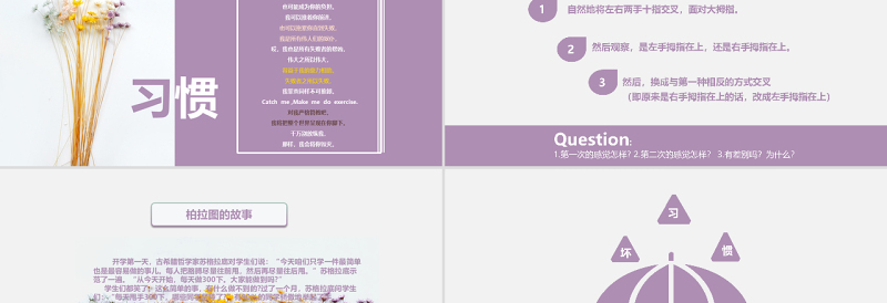 习惯的力量小清新主题班会PPT