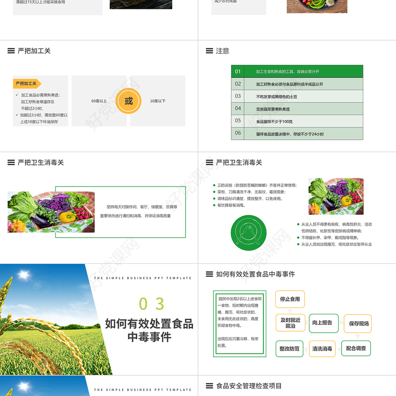 2021如何预防食品安全事故PPT关注食品安全共享健康生活课件模板