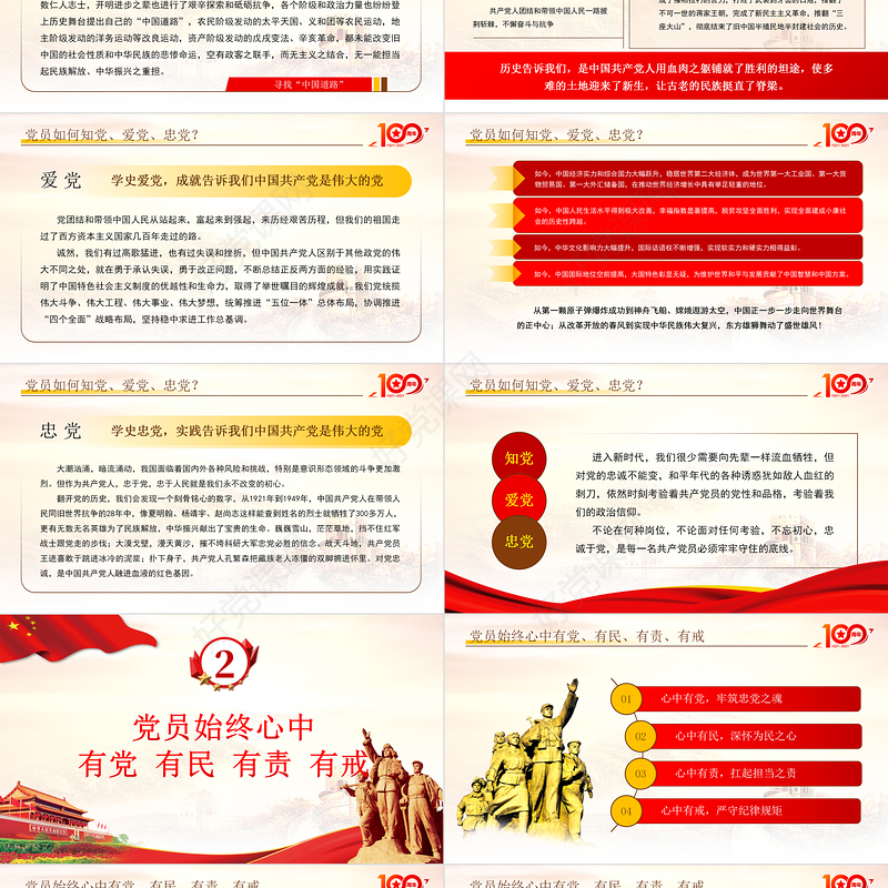 2021学党史增党性作表率争做新时代优秀共产党党员党课PPT课件