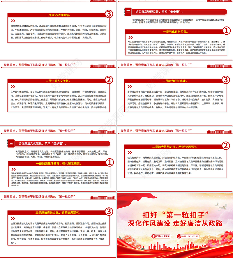 扣好“第一粒扣子”PPT年轻干部廉洁从政专题党课