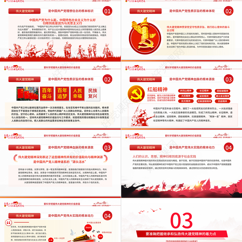 继承和弘扬伟大建党精神PPT2022团课团支部团委大学共青团团员培训专题课件模板