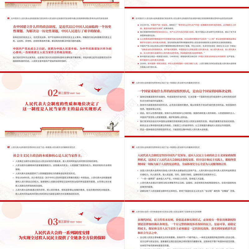 人民代表大会制度是实现我国全过程人民民主的重要制度载体PPT专题党课课件模板
