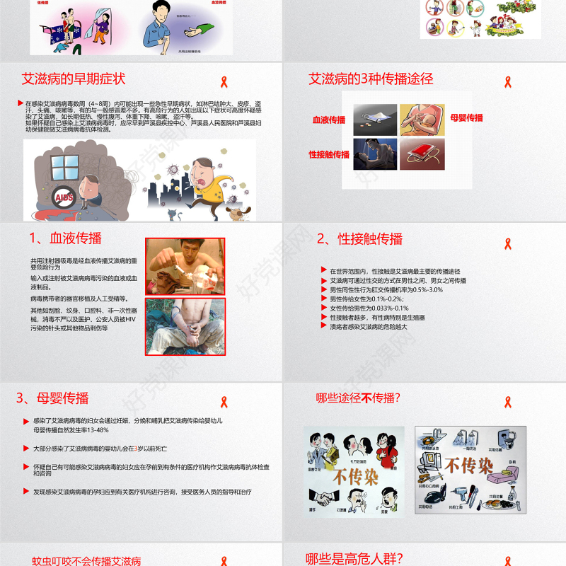 2016世界艾滋病日PPT模板含详细内容