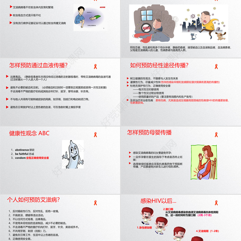 2016世界艾滋病日PPT模板含详细内容