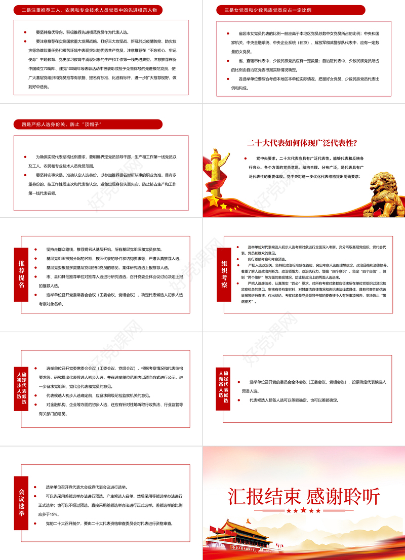二十大代表怎么选PPT中共中央关于党的二十大代表选举工作的通知党课课件