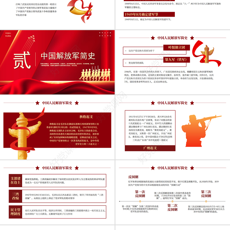 精品热烈庆祝中国人民解放军建军98周年PPT八一建军节党课下载