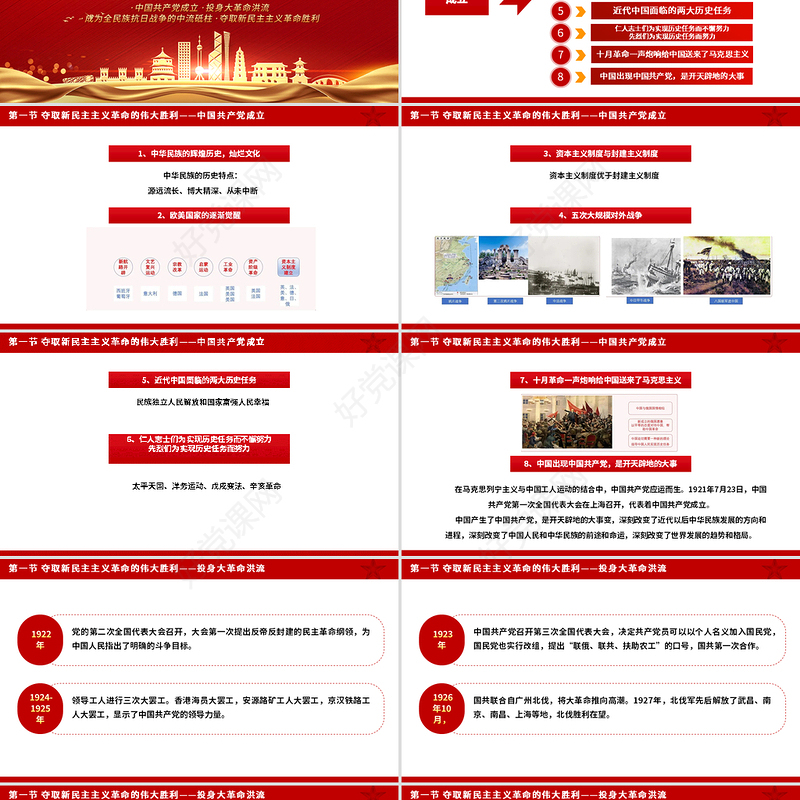 中国共产党的百年光辉历程和历史经验PPT2025建党104周年党课课件