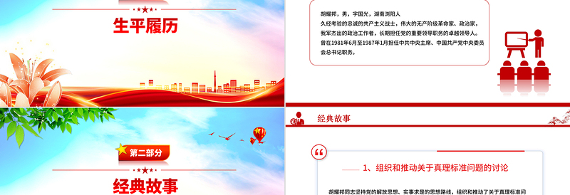 2025纪念胡耀邦同志诞辰110周年PPT主题课件