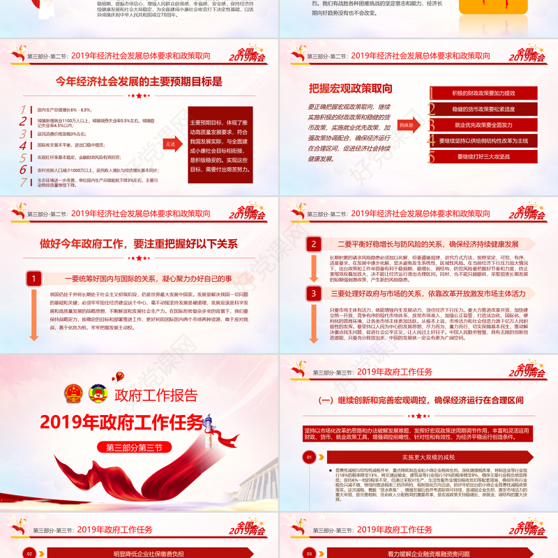 原创2019全国两会政协政府工作报告ppt-版权可商用