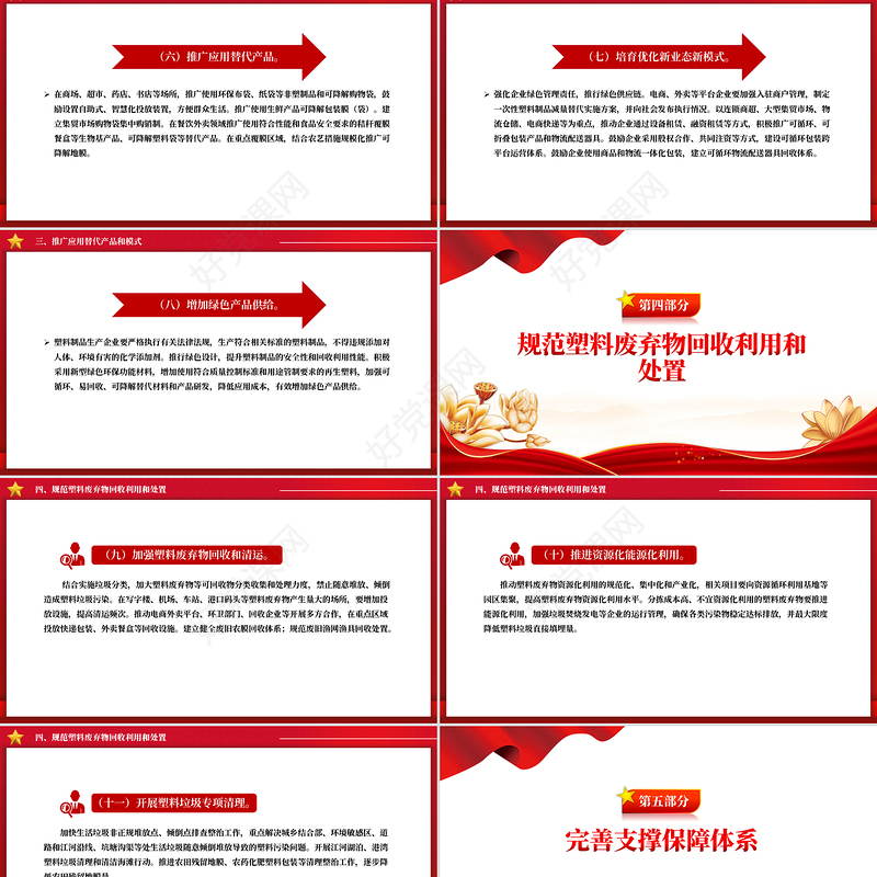 国家发展改革委生态环境部关于进一步加强塑料污染治理的意见PPT精美课件